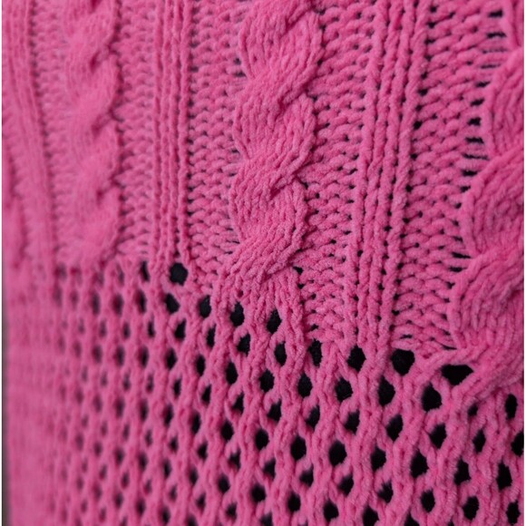 NWT Zara Dress Size S Pink Multi-Pattern Knit Bodycon Mini Stretch Vibrant Chic - Picture 6 of 11